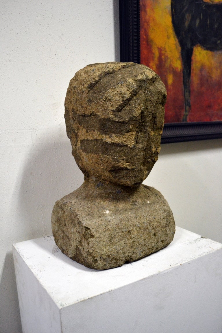 Abstract Carved Stone Buddha or Bust by Prodanovich