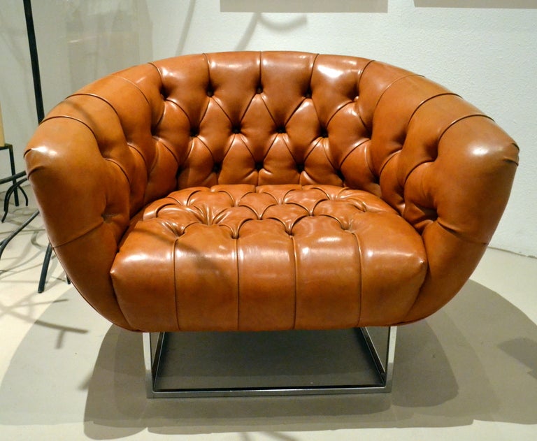 Mid-Century Modern Baughman Leather Chair