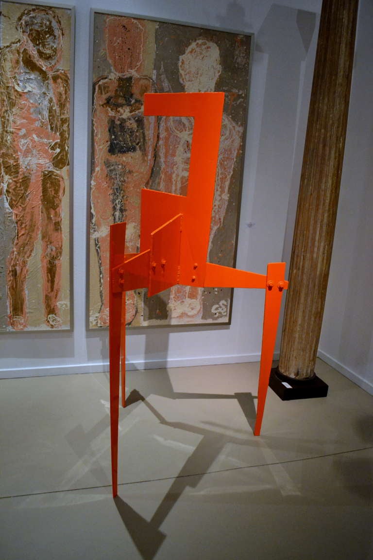 American Large Abstract Steel Sculpture by Moira Fain