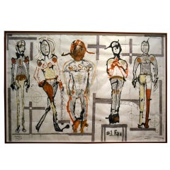 Large Abstract Figurative Painting by Christopher Shoemaker