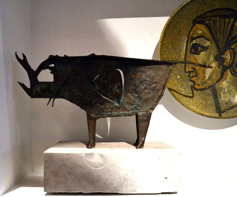 Other Mid-Century Abstract Bronze Bull