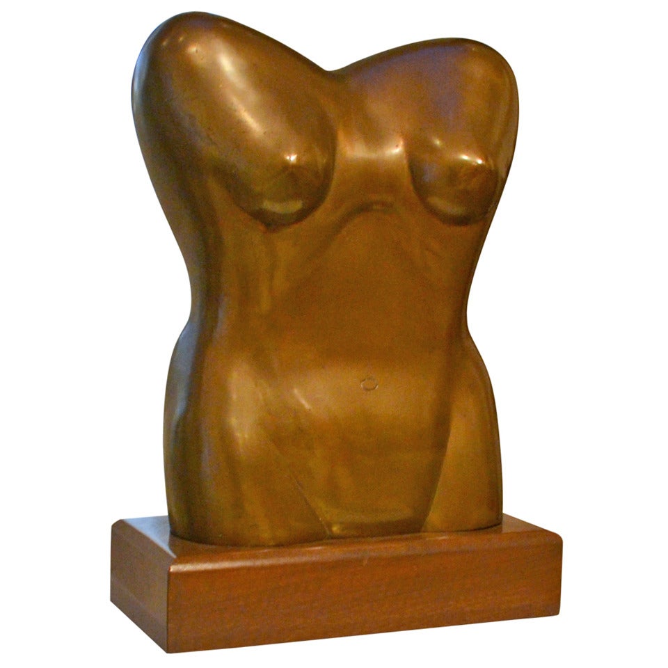 Abstract Bronze Female Torso by Marvin Teplitz