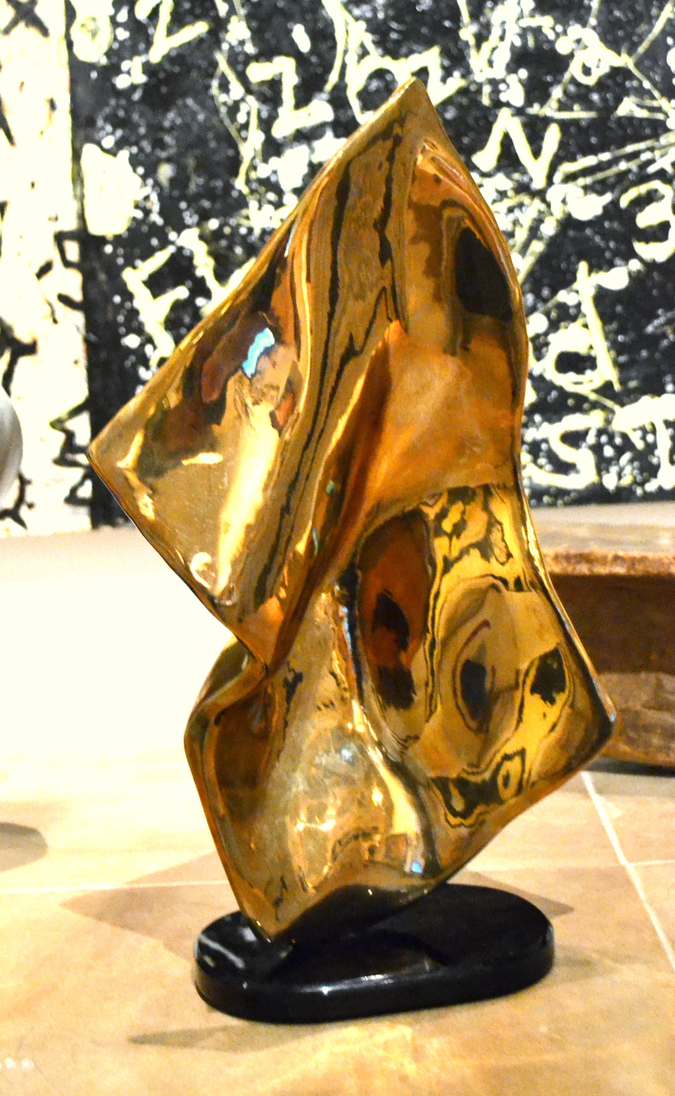 Polished Bronze Abstract Sculpture by Rhoda Newman