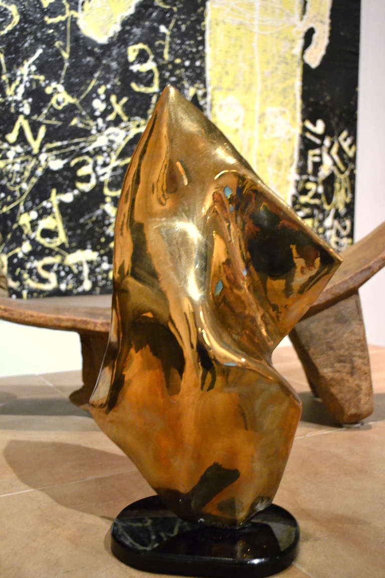 20th Century Polished Bronze Abstract Sculpture by Rhoda Newman
