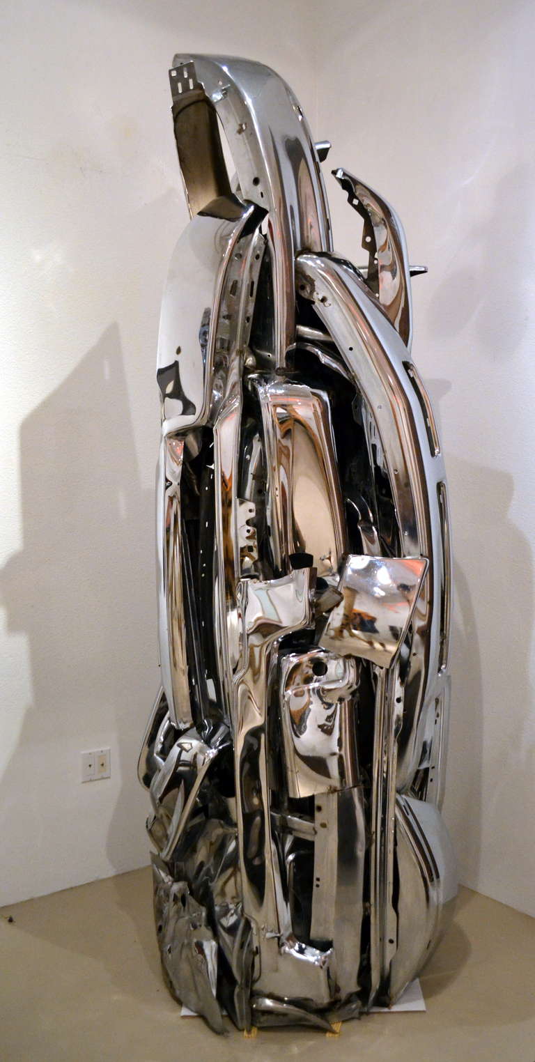 Chrome Massive Outdoor Abstract Sculpture by Paulden Evans