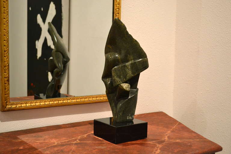 Abstract Serpentine Sculpture by Doug Butler In Excellent Condition In Cathedral City, CA