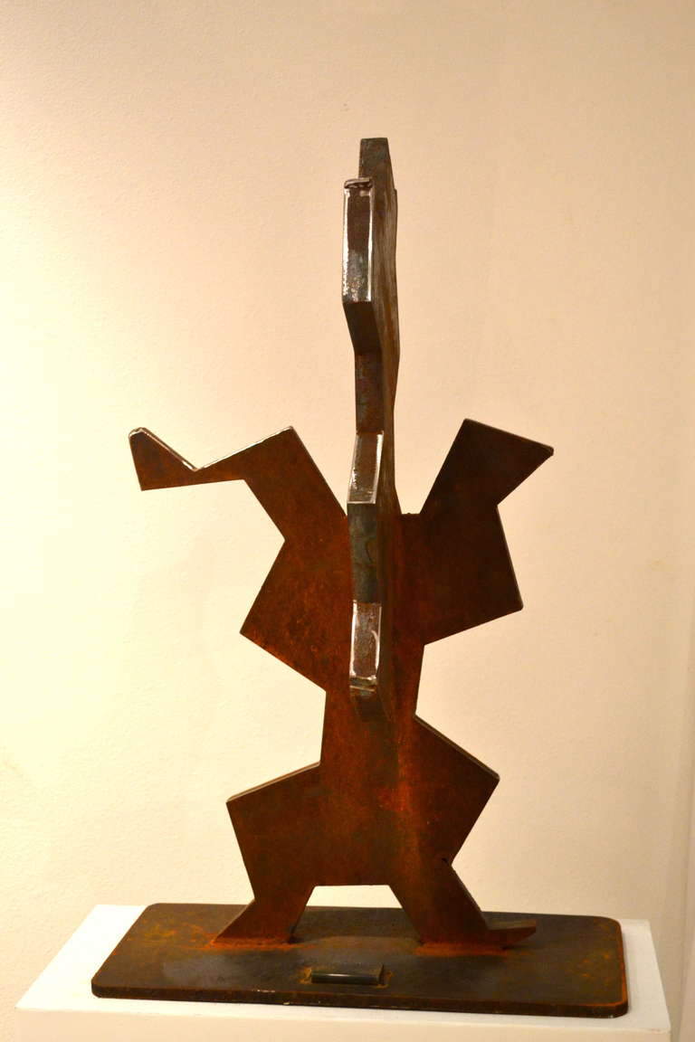 American Abstract Steel Sculpture by Simi Dabah For Sale