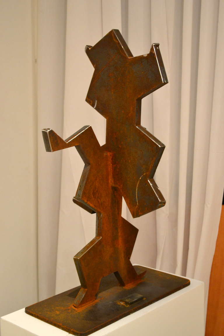 Welded Abstract Steel Sculpture by Simi Dabah For Sale