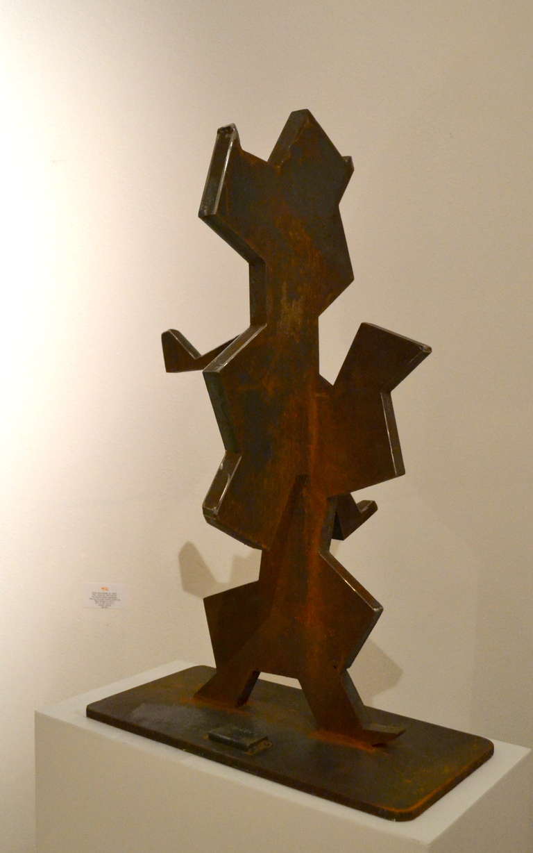 In his mid-80's, Simi Dabah (b. 1927) works every day assembling abstract steel sculptures.  And for at least the last 30 years, no individual could own one.  Because once one of his sculptures was completed, he only made them available for a 503-C