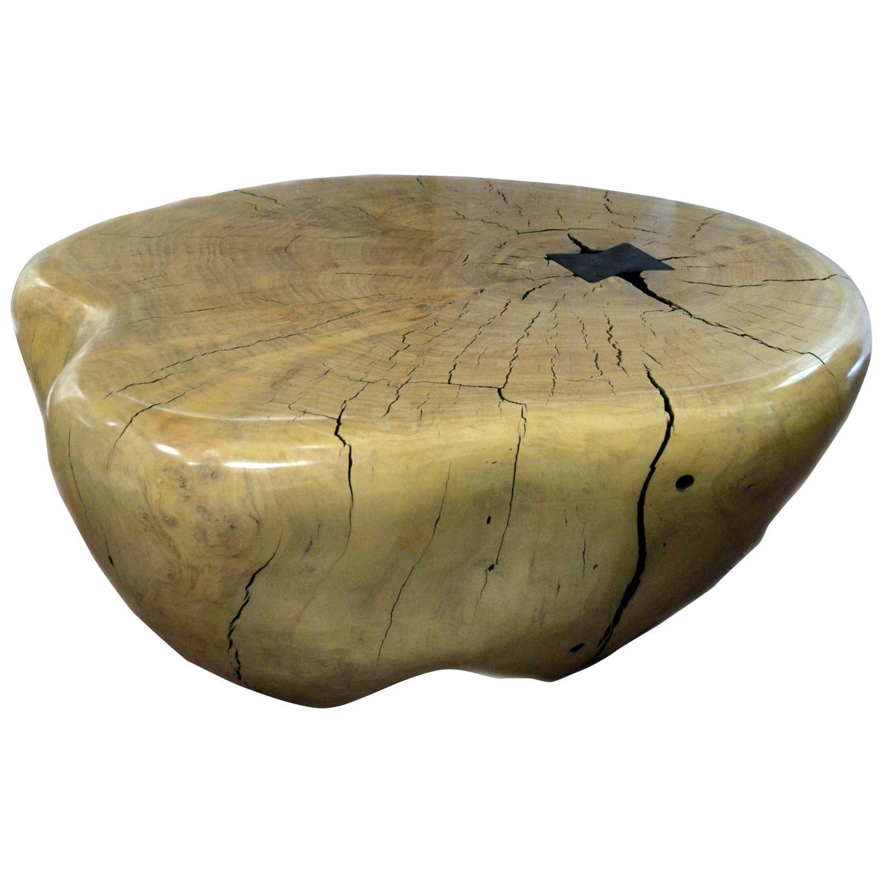 Sculptural Cottonwood Low Table by Daniel Pollock