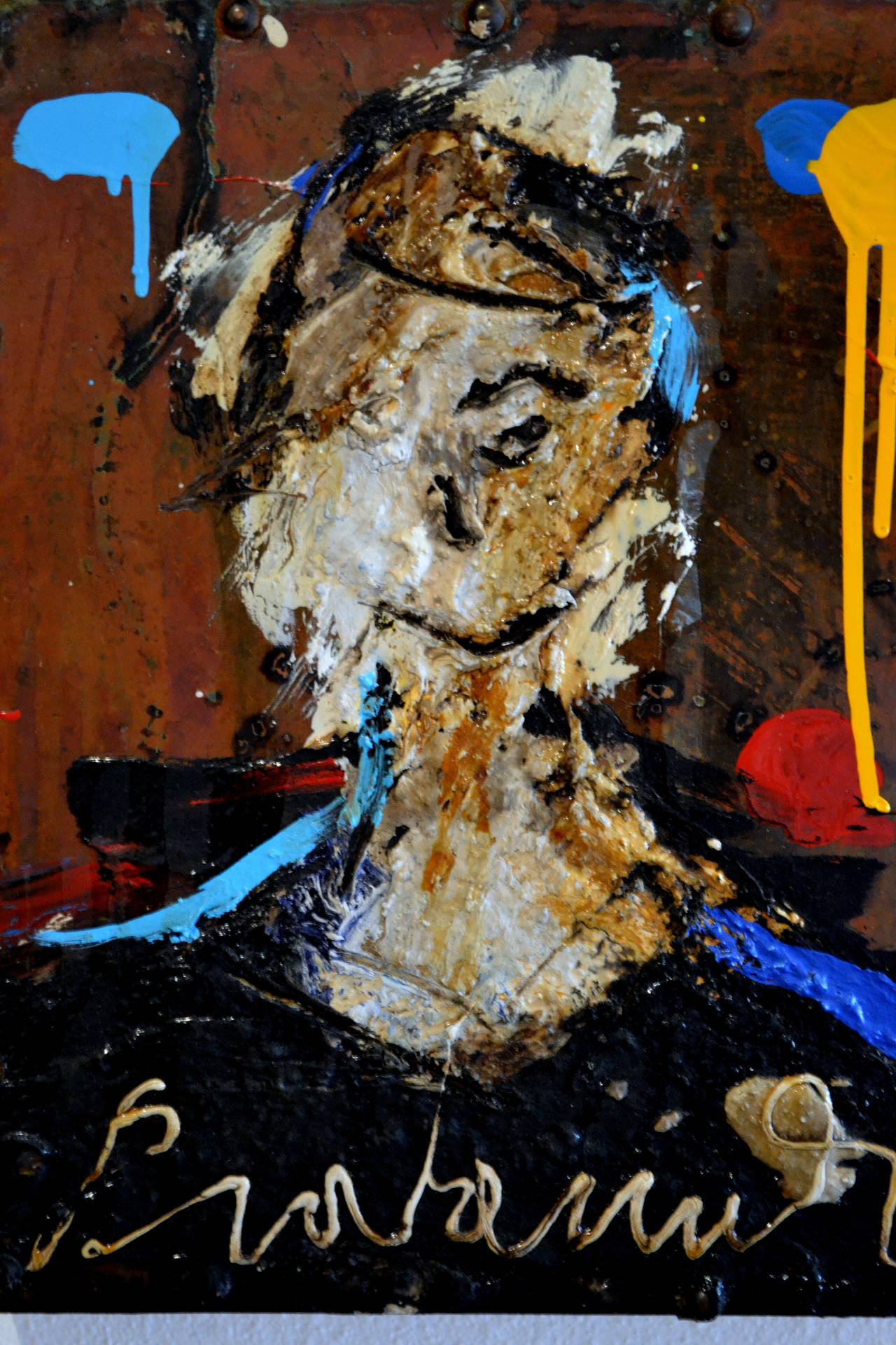 Abstract Portrait by Vladimir Prodanovich on Copper