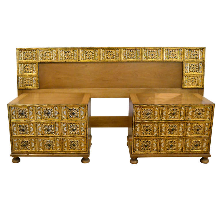 1960s John Widdicomb King Bedroom Set at 1stdibs