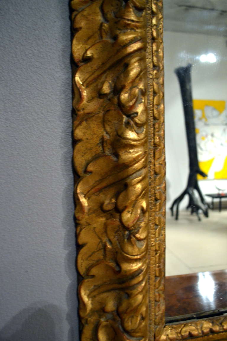 Impressive 19th Century Carved Wood and Gilt Mirror 5