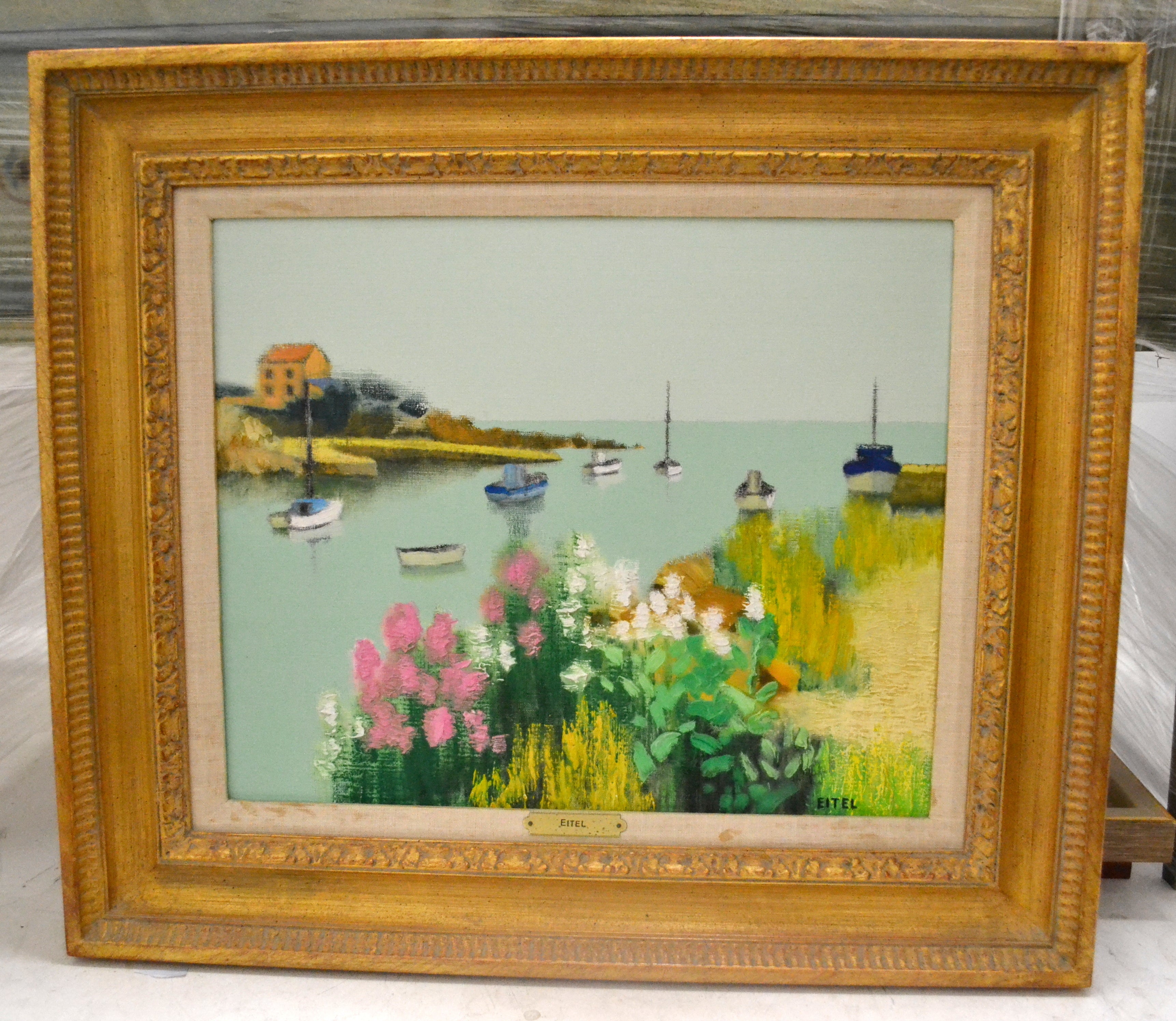 Harbor Scene by Artist Jacques Eitel