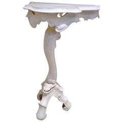 Antique French Porcelain Glazed Console Table