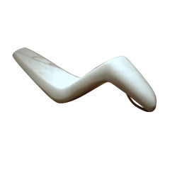 Carved Marble Sculpture in the Form of a Reclining Chair