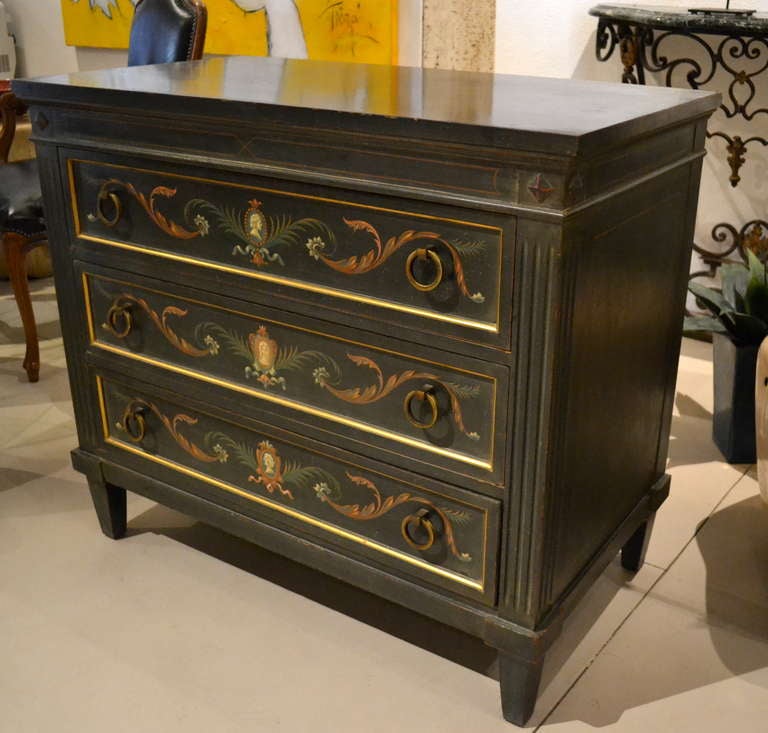Hand-Painted Vintage Karges Transitional Chest