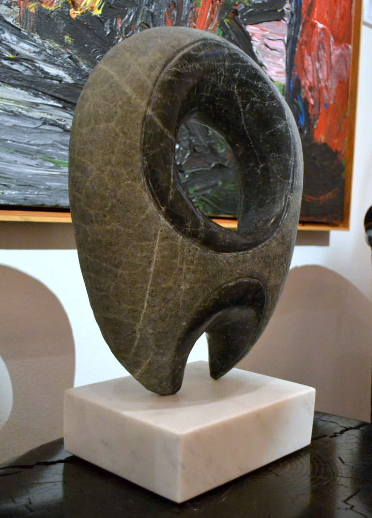 American Abstract Serpentine Sculpture by Scott Donadio