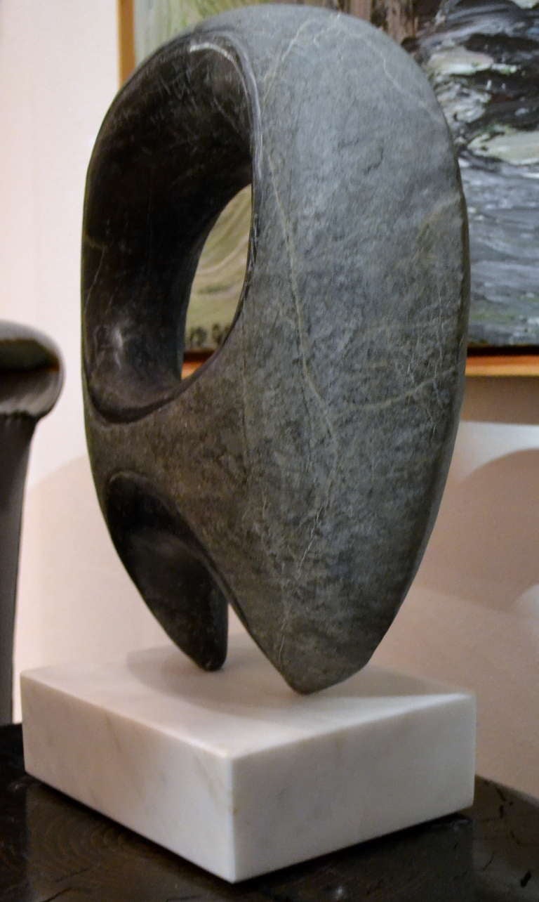 Carved Abstract Serpentine Sculpture by Scott Donadio
