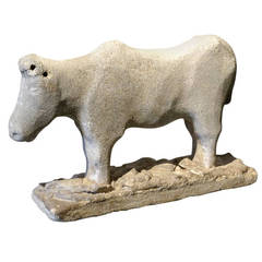 Cast Stone Statue of a Cow