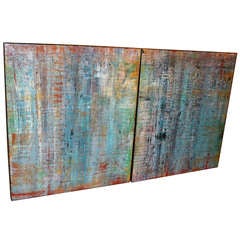 Pair of Abstract Paintings - Perfect for Use Outdoors