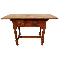 Spanish Revival Side Table with Drawers