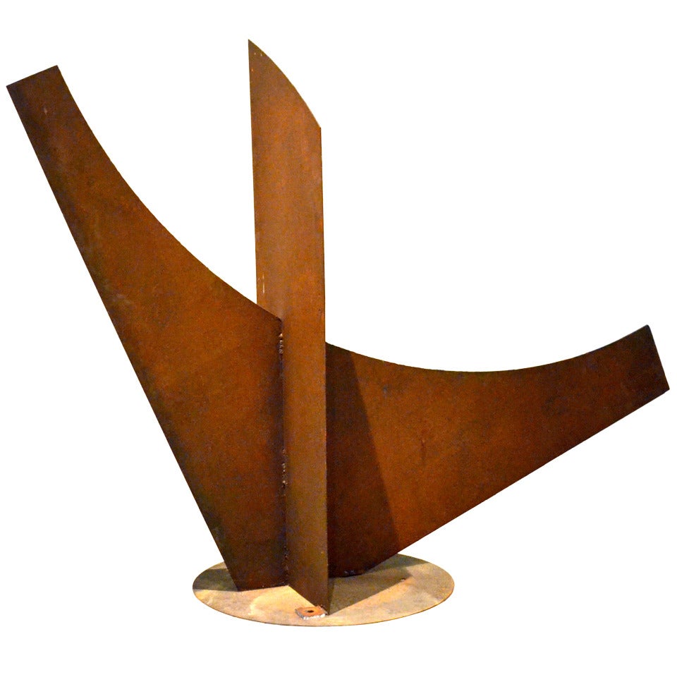 Large Outdoor Abstract Steel Sculpture by Simi Dabah