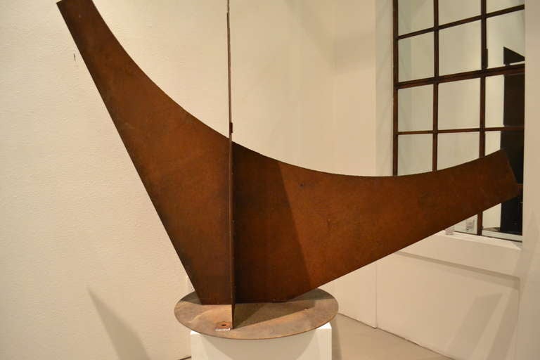 Large Outdoor Abstract Steel Sculpture by Simi Dabah In Excellent Condition In Cathedral City, CA