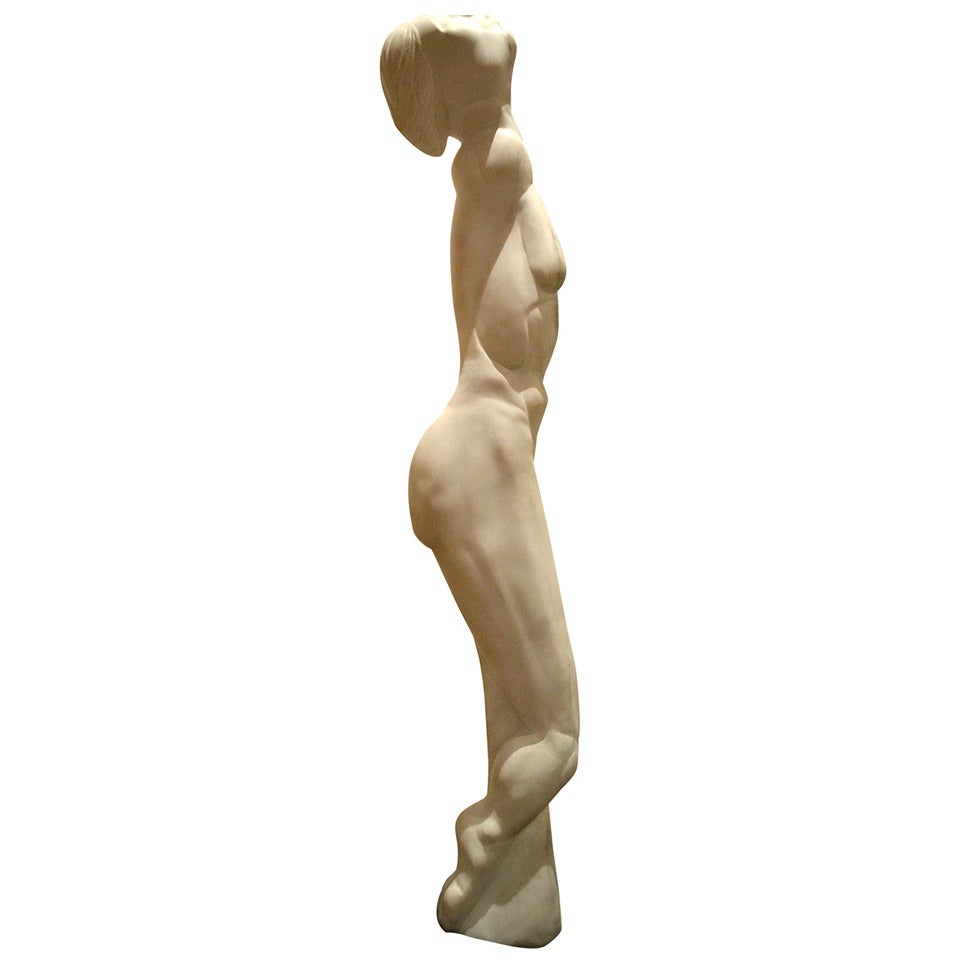 Lifesize Female Marble Abstract by Scott Donadio For Sale