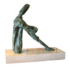 Abstract Figurative Bronze Sculpture by Max Fleisher