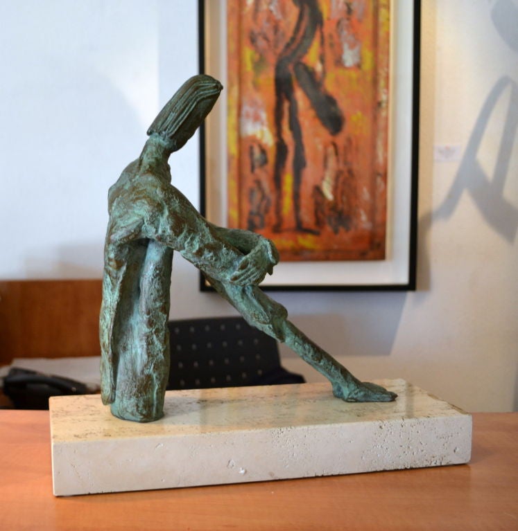 Abstract Figurative Bronze Sculpture by Max Fleisher