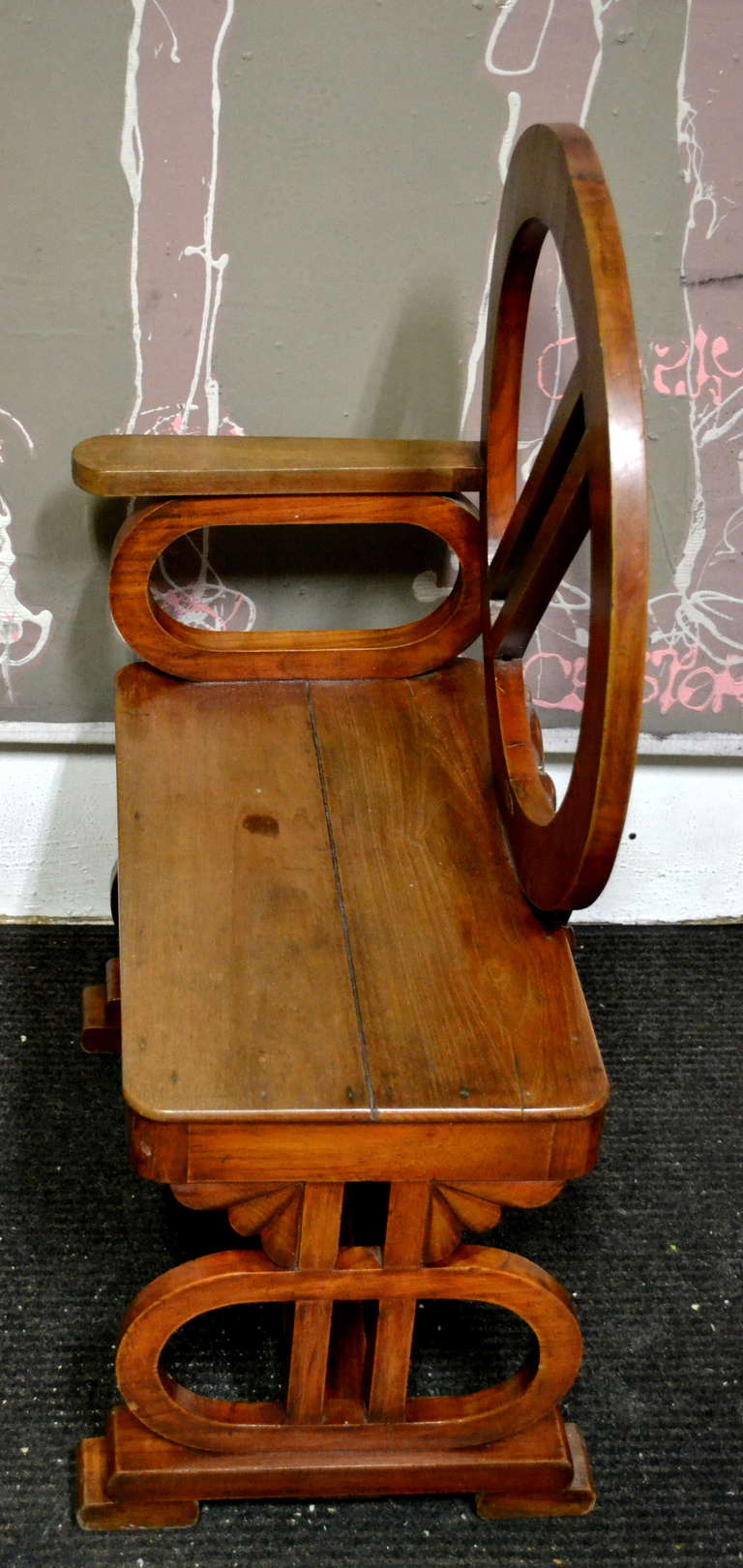 Highly Unusual One-Armed Chair In Good Condition In Cathedral City, CA