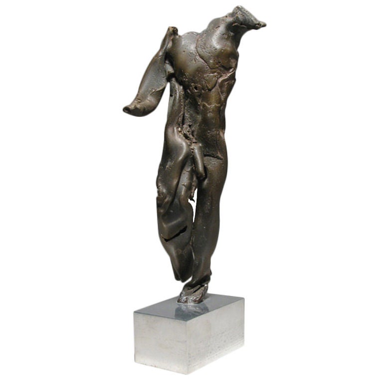 Bronze Abstract Figurative Sculpture by Erik Gronborg For Sale