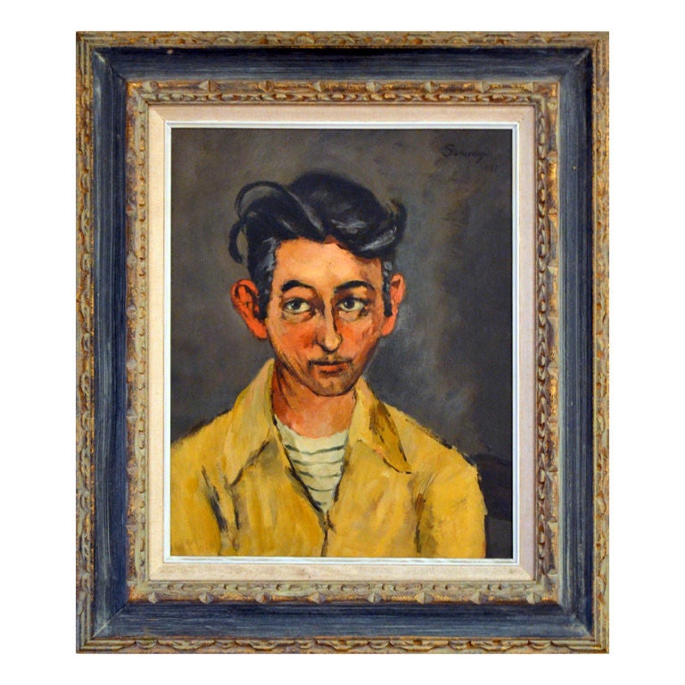 Expressionist Portrait Painting by Albert Serwazi