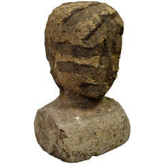 Abstract Carved Stone Buddha or Bust by Prodanovich