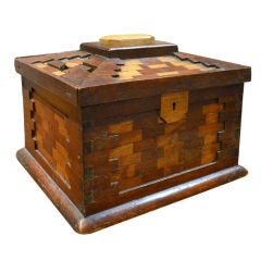 Vintage Handmade Wood Inlaid Box