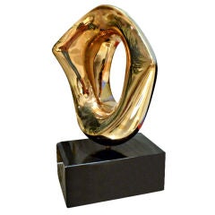Large Impressive Polished Bronze Abstract Sculpture