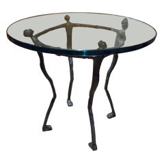 Giacometti Style Figurative Side Table