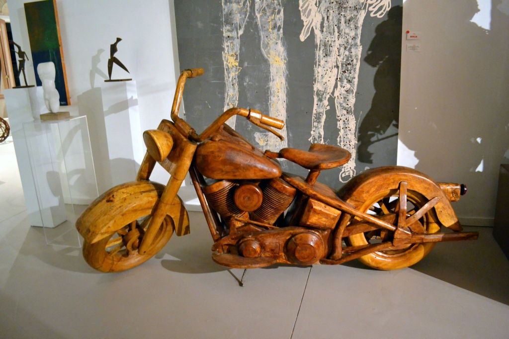 wooden harley davidson motorcycle