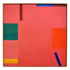 Mid-Century Geometric Painting by Stuart Egnal