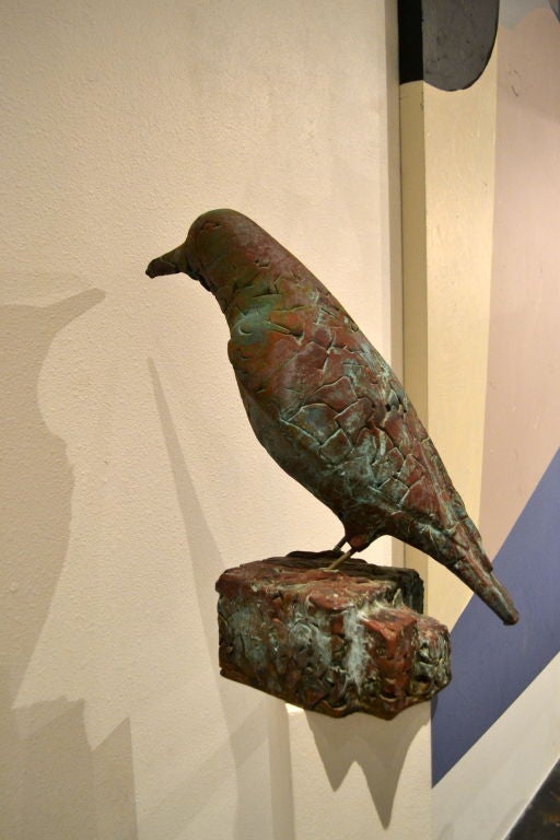 Bird Sculpture in Copper For Sale at 1stdibs