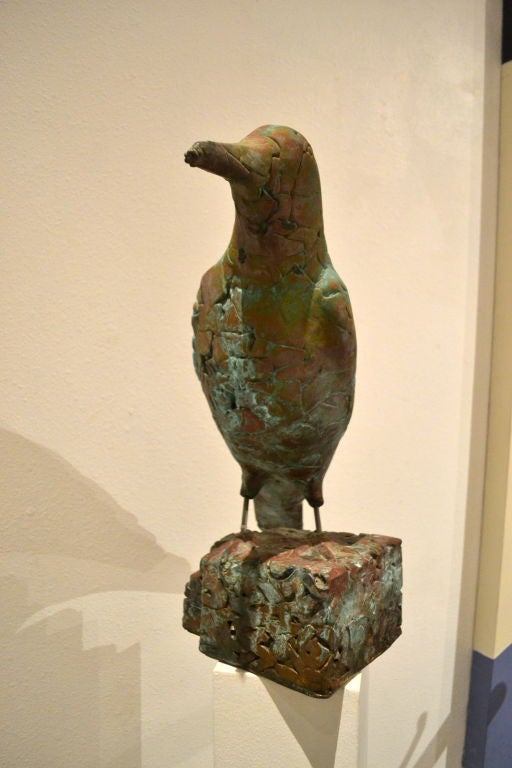 Bird Sculpture in Copper For Sale at 1stdibs