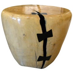 Vintage Wood Sculptural Table by Daniel Pollock
