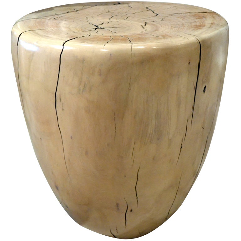 Wood Sculptural Table or Seat by Daniel Pollock For Sale