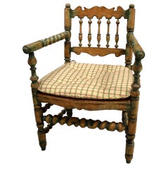 Country French Spindle Arm Chair