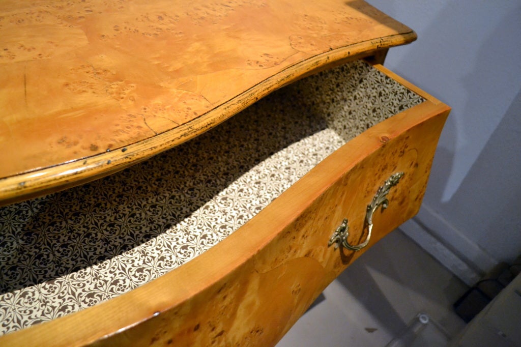 20th Century Italian Birdseye Maple  Bombay Chest