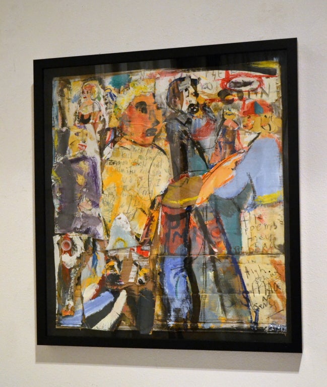 Abstract Figurative Collage by Jim Bloom In Excellent Condition In Cathedral City, CA