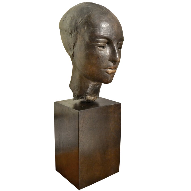 Bronze Head of a Lady by William Lasansky For Sale