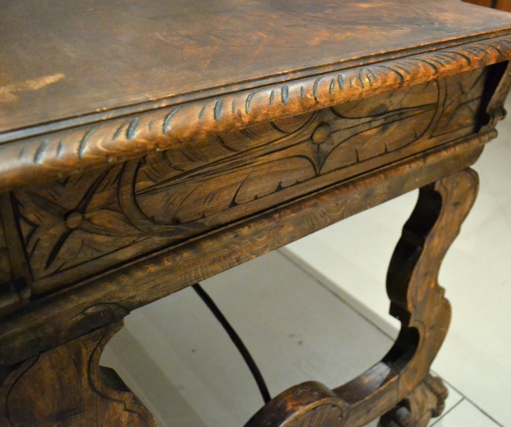 Wood 19th c. Spanish Colonial Revival Table/Desk