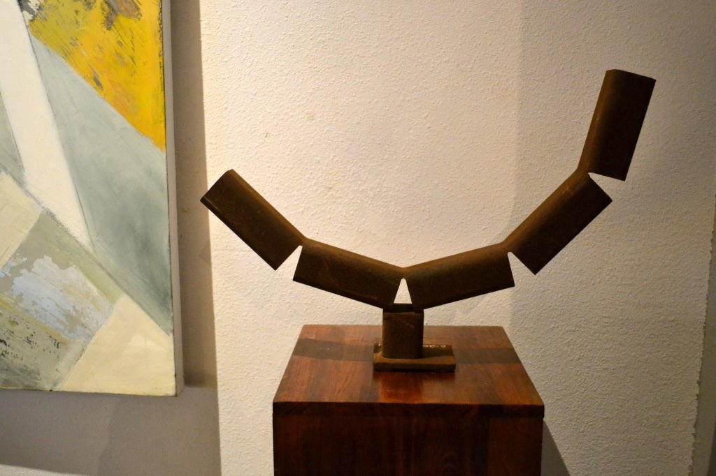 Folk Art Abstract Re-Claimed Assembled Steel Sculpture by Simi Dabah For Sale